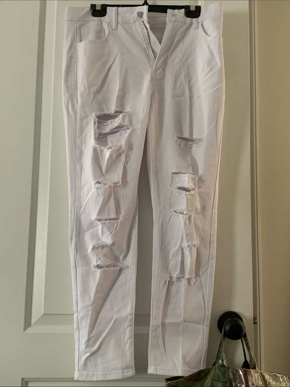 White Distressed Women's Jeans